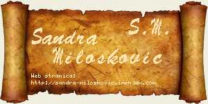 Sandra Milošković vizit kartica
